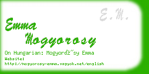 emma mogyorosy business card